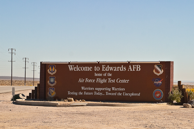 Edwards AFB Main Entrance Sign